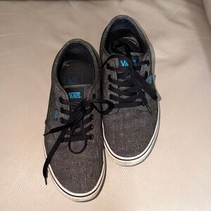 Vans Charcoal Sneakers with Teal Highlights